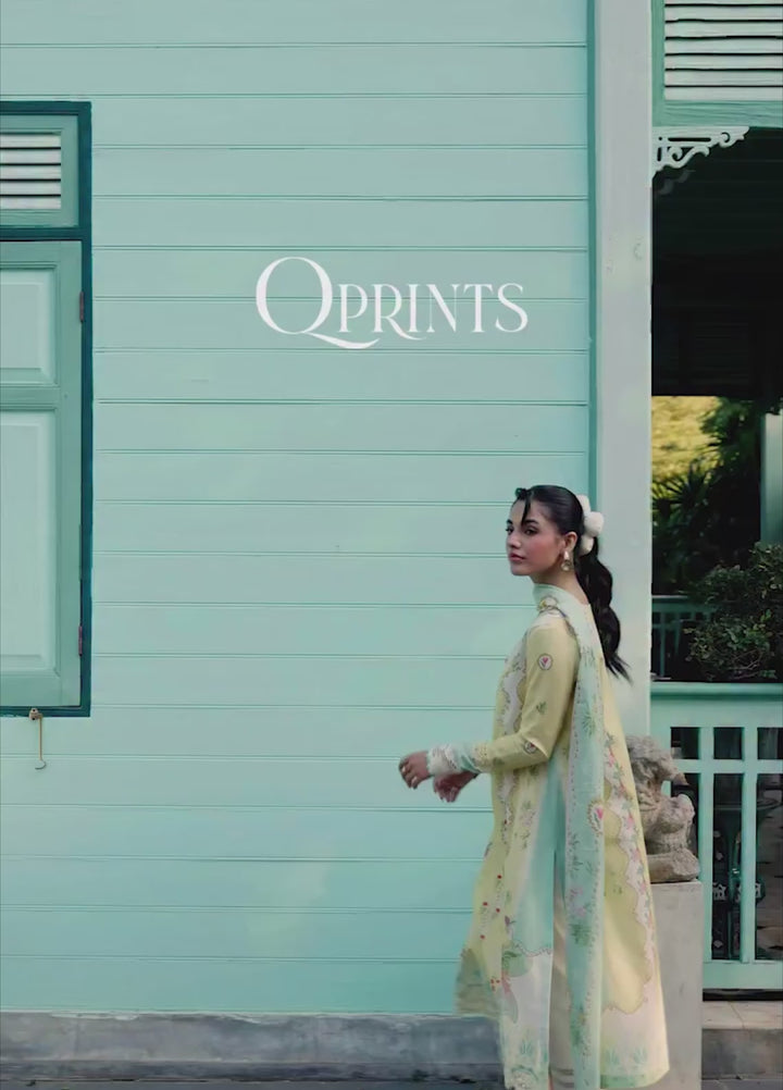 Q Prints by Qalamkar Unstitched Lawn Printed 3 Piece Suit QLK26QP Jovie - Summer Collection