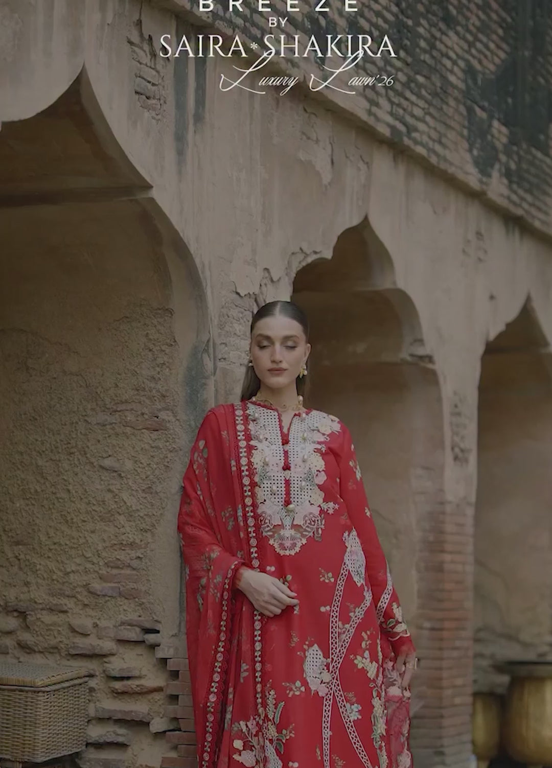 Saira Shakira Unstitched Embroidered Lawn 3 Piece Suit SSR26ULE SS-006A - Eid Collection