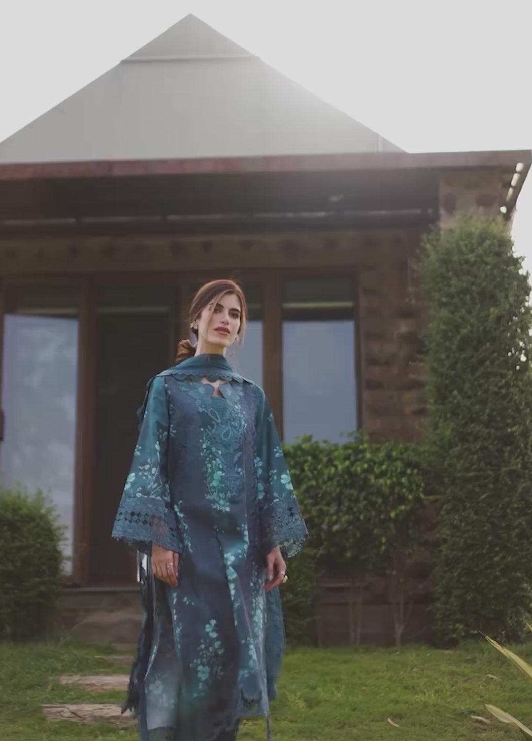 Lily May by Nureh Unstitched Embroidered Lawn 4 Piece Suit NU26ULL NE-260 - Eid Collection