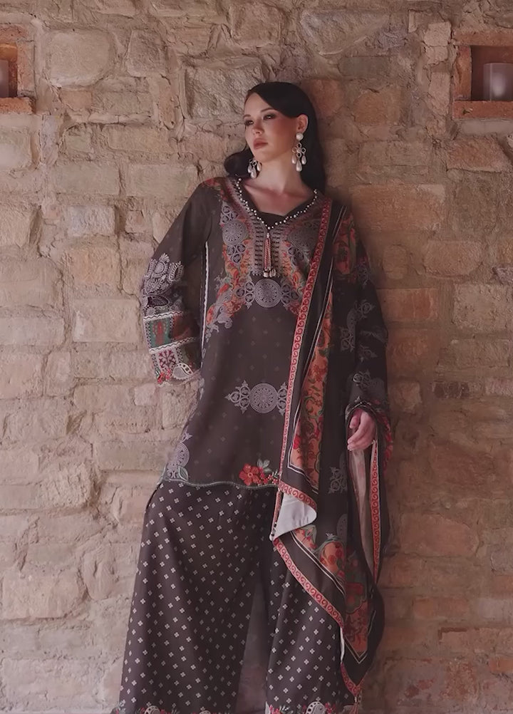 Combination by Charizma Unstitched Embroidered Linen 3 Piece Suit CHRUCL CCW7-15 - Casual Collection