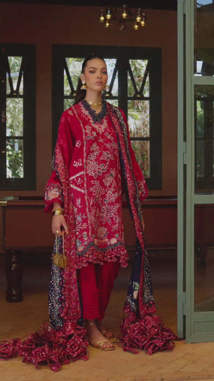 Reine by Republic Womenswear Unstitched Embroidered Luxury Lawn 3 Piece Suit RW26UTL D-02B - Eid Collection