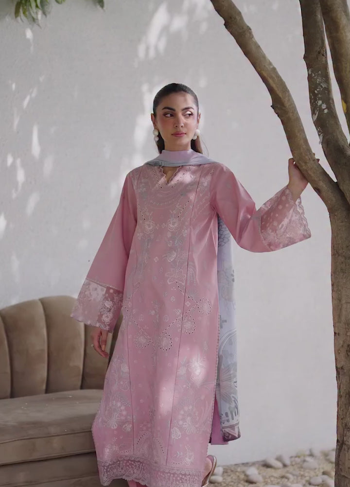 Eclat Premium by Seran Unstitched Embroidered Lawn 3 Piece Suit SN26ULE Celiane D-01 - Summer Collection