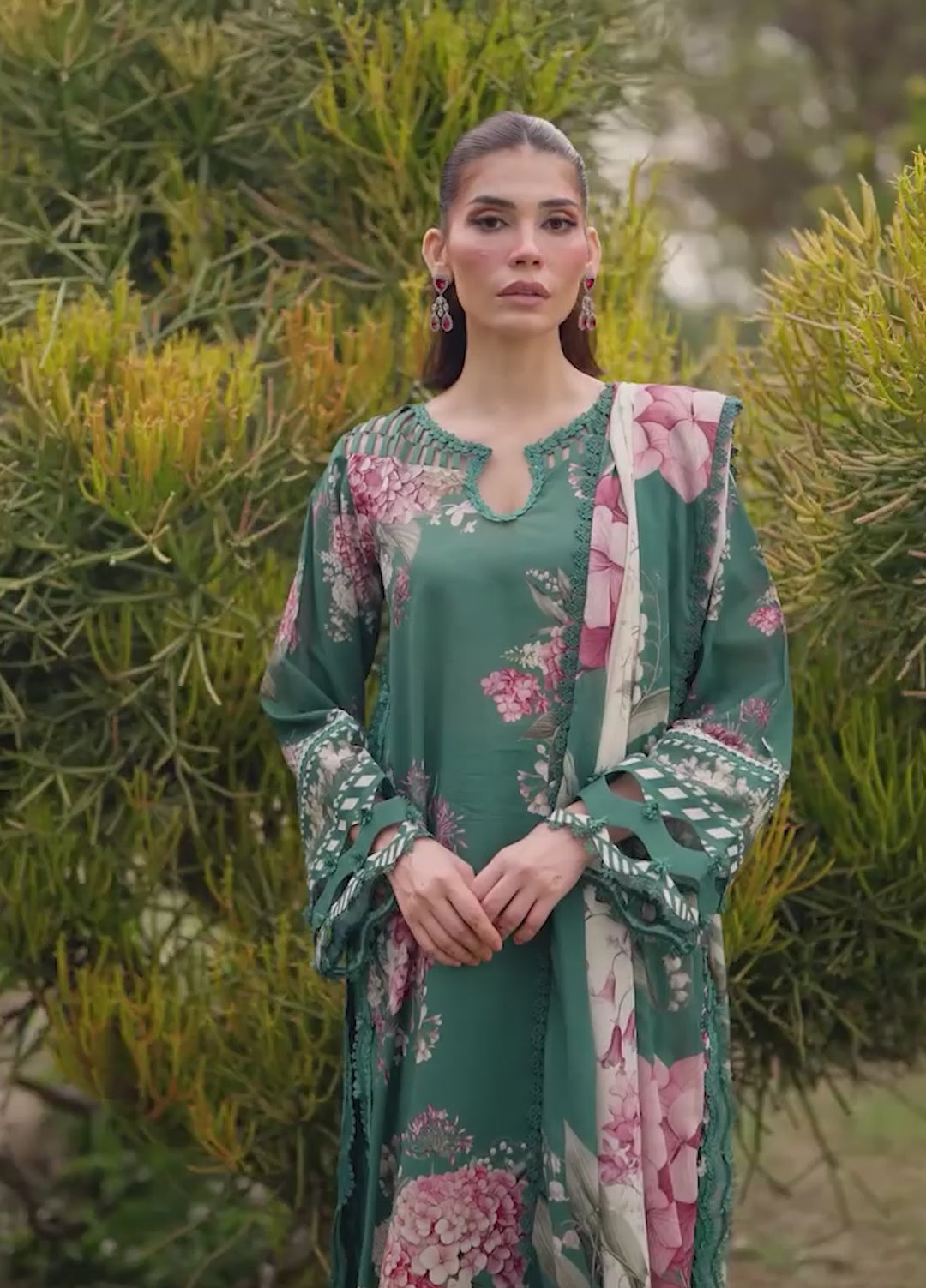Bridgerton by Elaf Unstitched Printed Lawn 3 Piece Suit EL26ULB EPB-8B - Summer Collection