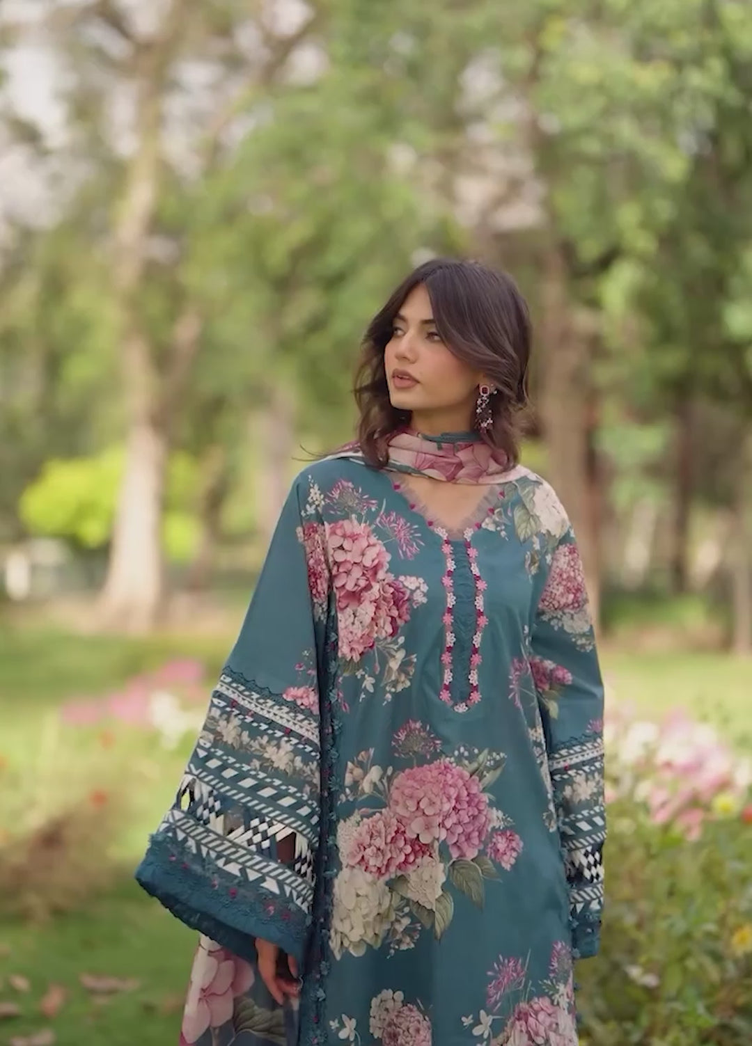 Bridgerton by Elaf Unstitched Printed Lawn 3 Piece Suit EL26ULB EPB-8A - Summer Collection