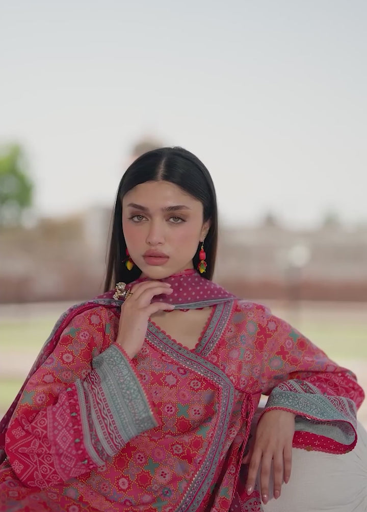 Angan by Kahf Unstitched Printed Lawn 3 Piece Suit KHF26ULA TABEER KPS-3A - Festive Collection