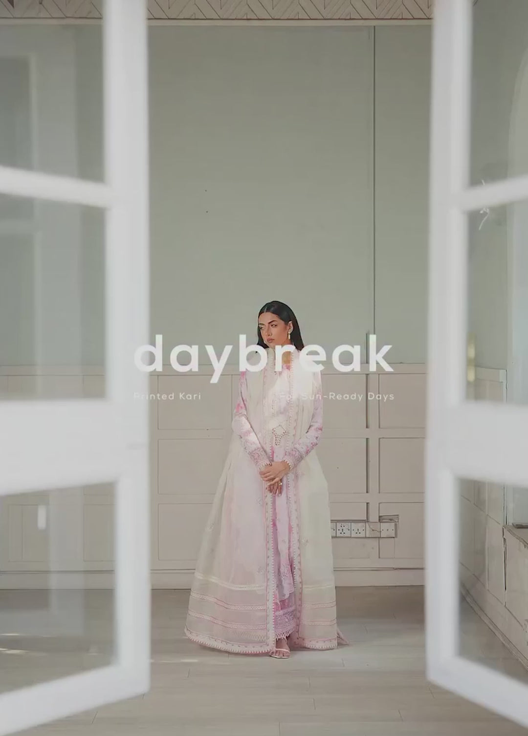Daybreak by Afrozeh Unstitched Printkari Embroidered Lawn 3 Piece Suit AF26UDB D-1 SKYDUST - Summer Collection