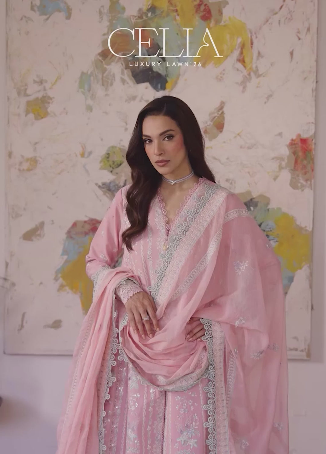 Celia by Zarposh Unstitched Embroidered Luxury Lawn 3 Piece Suit ZR26UCL LIYANA - Festive Collection