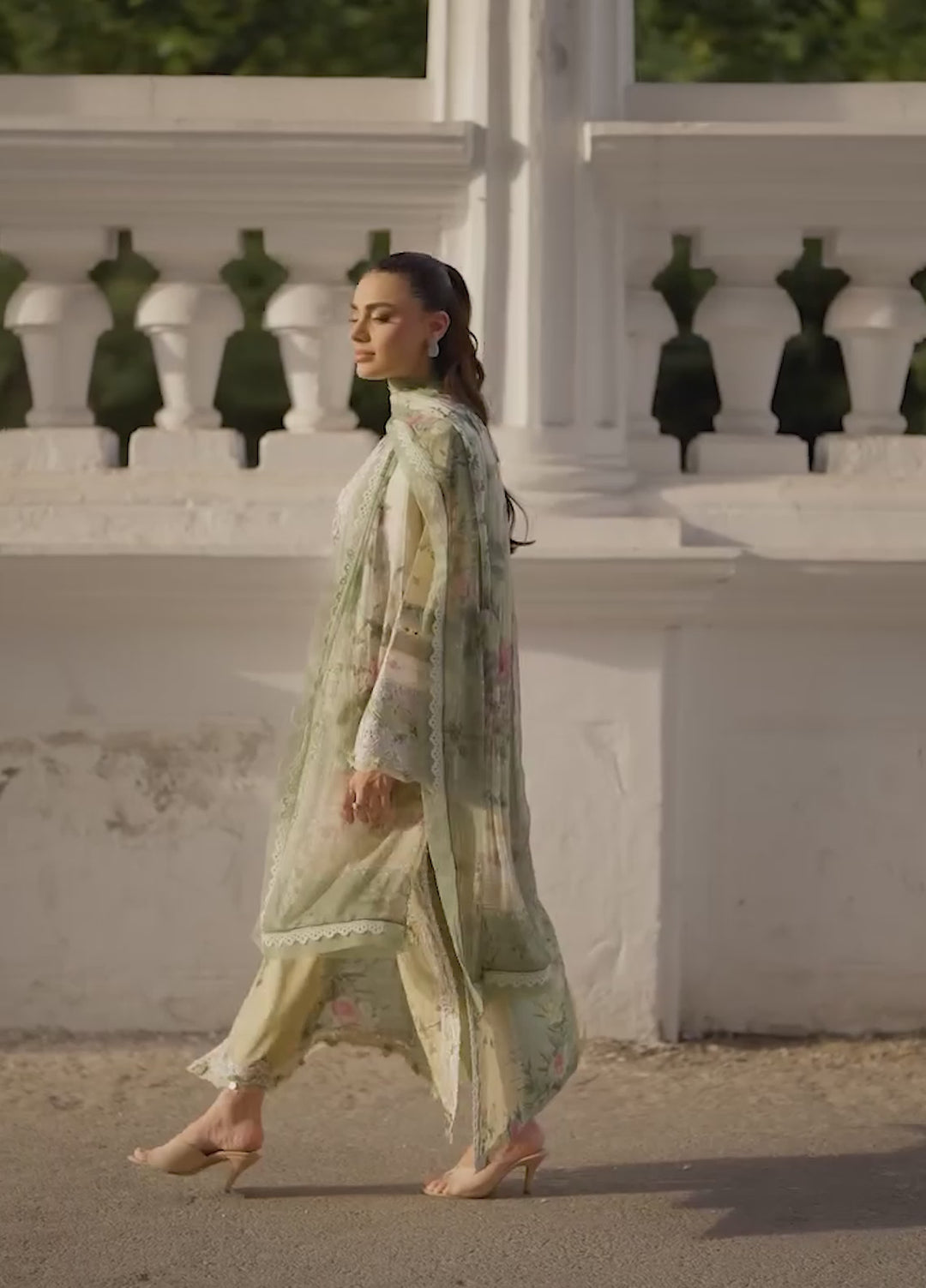 Signature by Elaf Unstitched Embroidered Lawn 3 Piece Suit EL26USLE Elara ESG-1A - Eid Collection