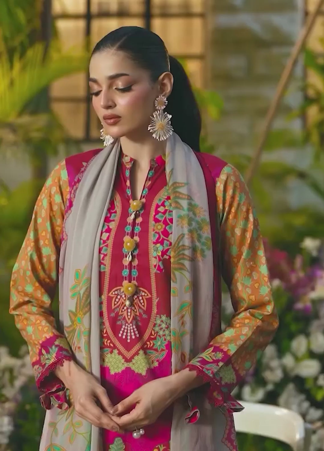 C Prints by Charizma Unstitched Printed Lawn 3 Piece Suit CHR26ULP CP6-16 - Summer Collection