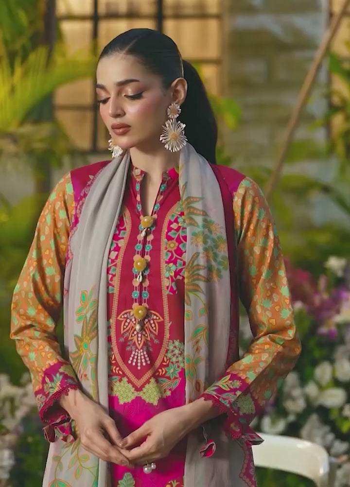 C Prints by Charizma Unstitched Printed Lawn 3 Piece Suit CHR26ULP CP6-16 - Summer Collection