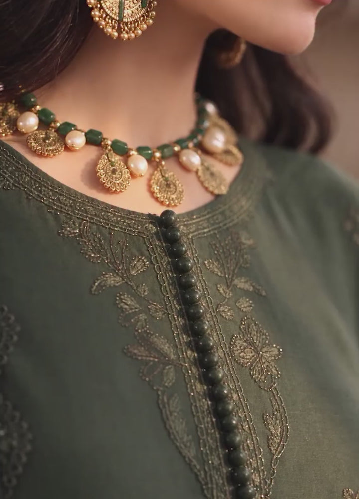 Noor by Saadia Asad Unstitched Embroidered Linen 3 Piece Suit SA26UNL D2 B - Winter Collection