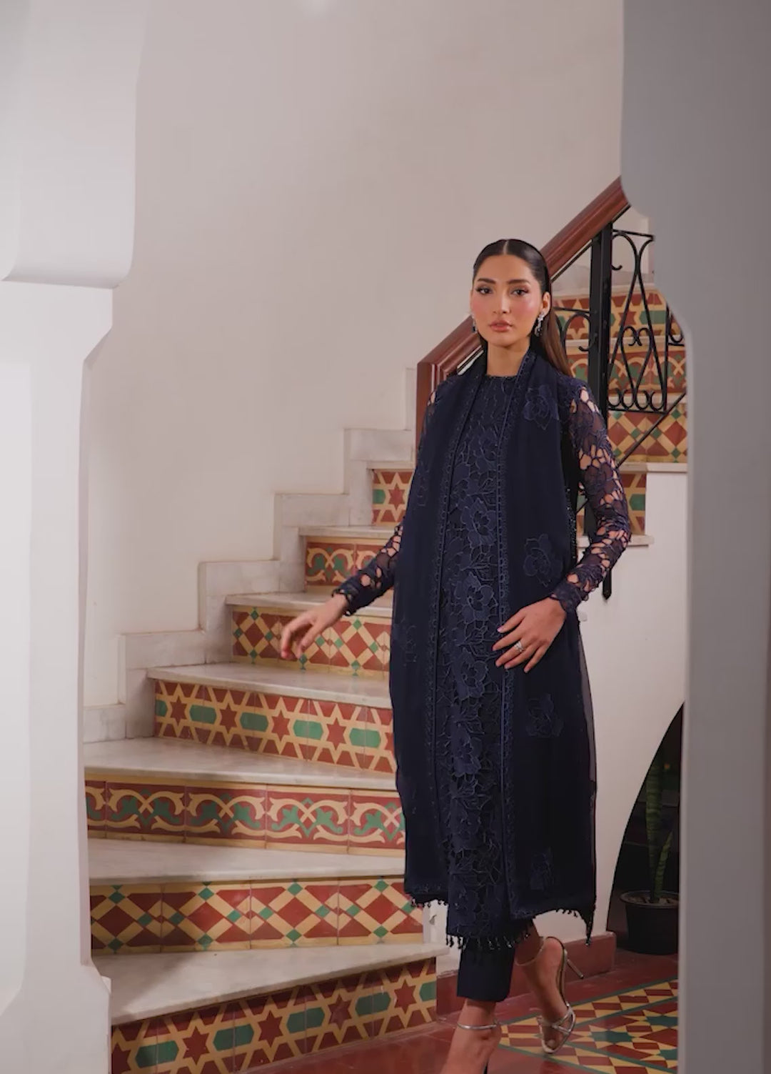 Nourah by Zarif Unstitched Embroidered Chiffon 3 Piece Suit ZR26UCN Nourah ZF/ZQH/SARAYA 02 - Festive Collection