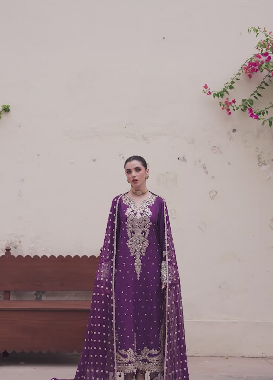 Mahenoor by Roheenaz Unstitched Embroidered Raw Silk 3 Piece Suit RN26UMR Rukhsar RUNES260106 - Festive Collection