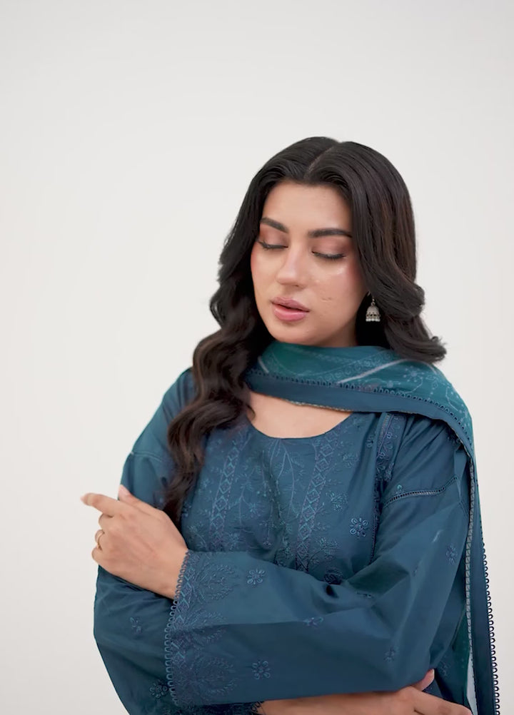 Ileen by naba bilal Unstitched Embroidered Lawn 3 Piece Suit IN26UEL Amilia - Casual Collection