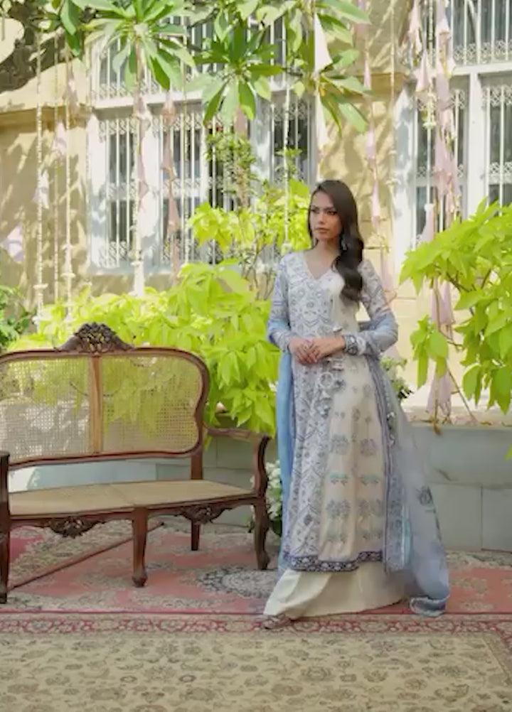 Erina From Nizka By Nida Rehan RTW Hand work Organza 3 Piece Suit Lisel - Festive Collection