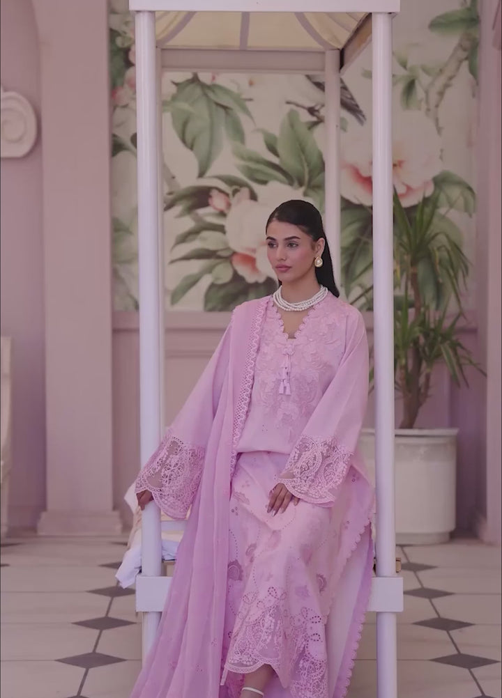 Veil of Summer by Roheenaz Unstitched Embroidered Luxury Lawn 3 Piece Suit RN26UVS 406 AURORA LIGHT - Eid Collection