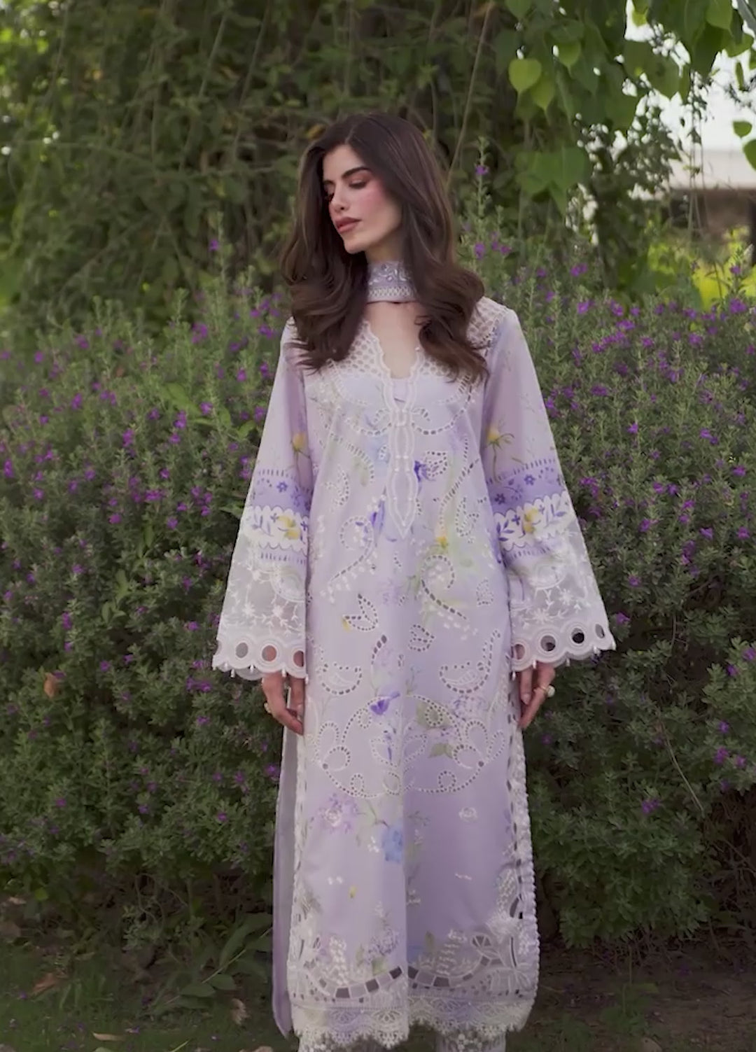 Lily May by Nureh Unstitched Embroidered Lawn 4 Piece Suit NU26ULL NE-258 - Eid Collection