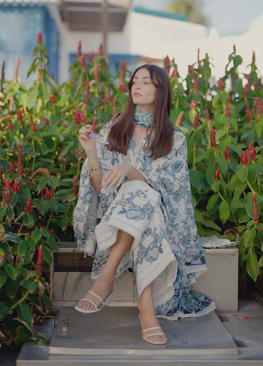 Santorini by Elaf Unstitched Lawn Printed 3 Piece Suit EL26US EPN-05 SURREAL - Summer Collection