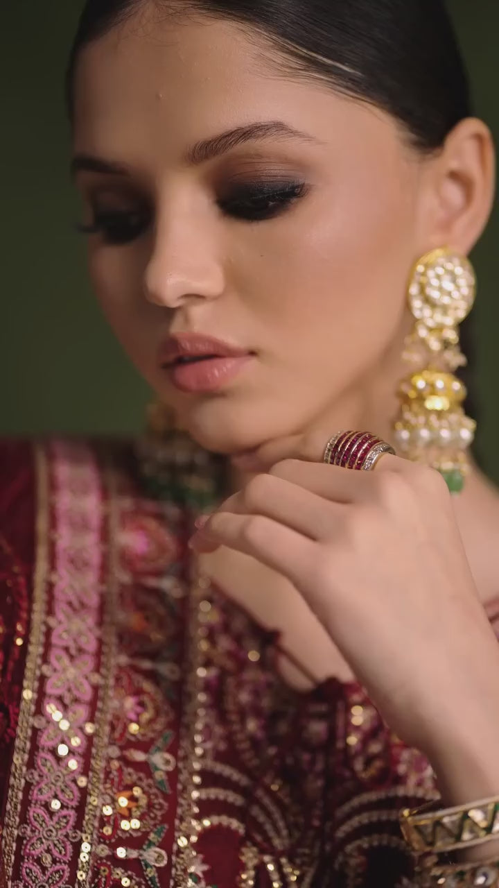 Royale Eternel by Roheenaz Unstitched Embroidered Chiffon 3 Piece Suit RN26URE Imperial Grace RUNCH260101 - Wedding Collection