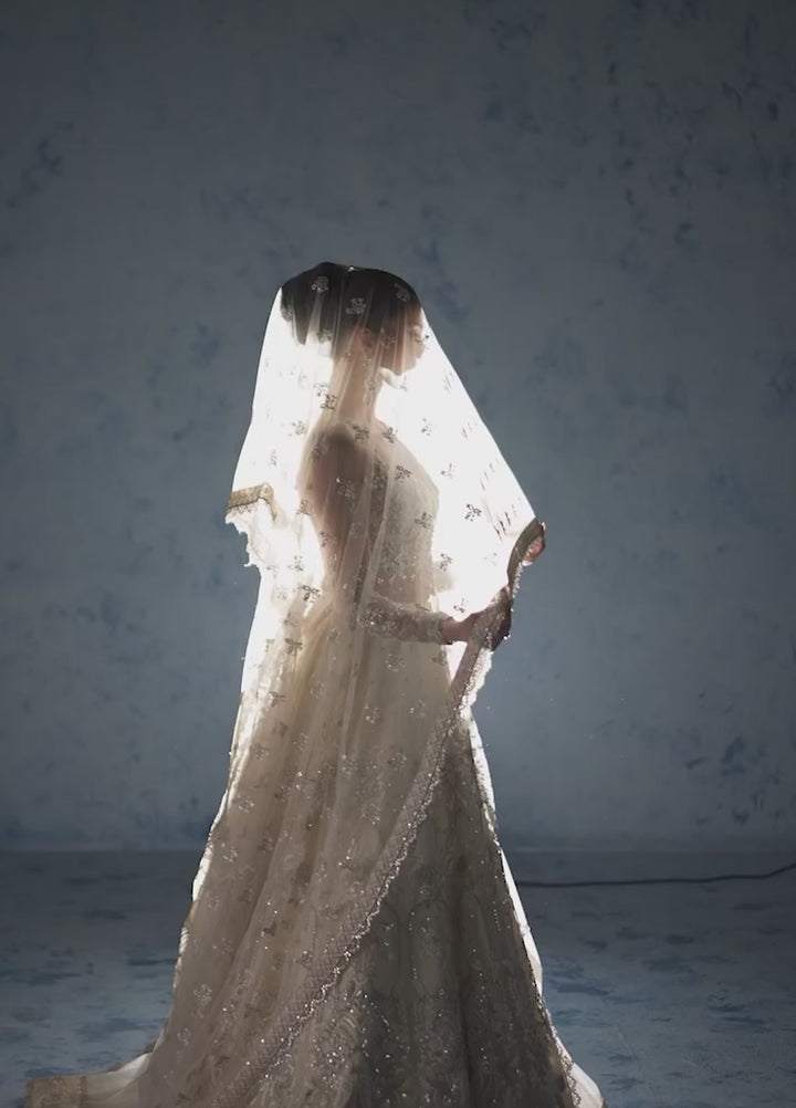 Amoris by Imran Ramzan Embroidered Net 4 Piece Suit Gloire d'Opera - Wedding Collection