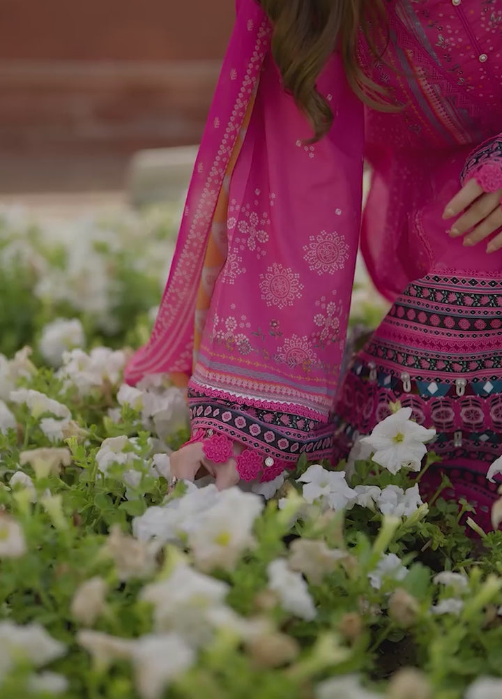 Angan by Kahf Unstitched Printed Lawn 3 Piece Suit KHF26ULA GULNAR KPS-4B - Festive Collection