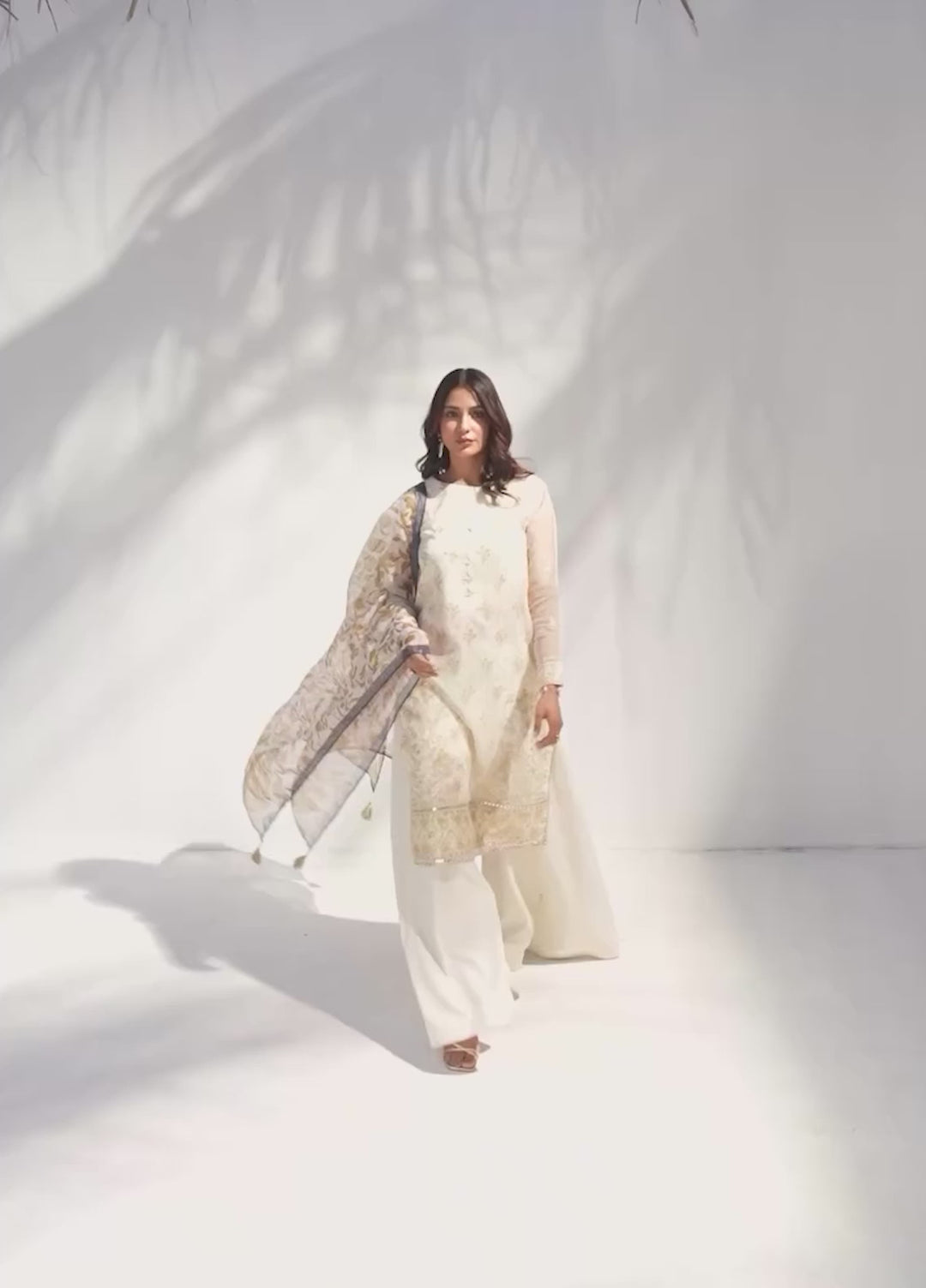 Salitex Unstitched Embroidered Net 3 Piece Suit SUNW7NO115 - Festive Collection