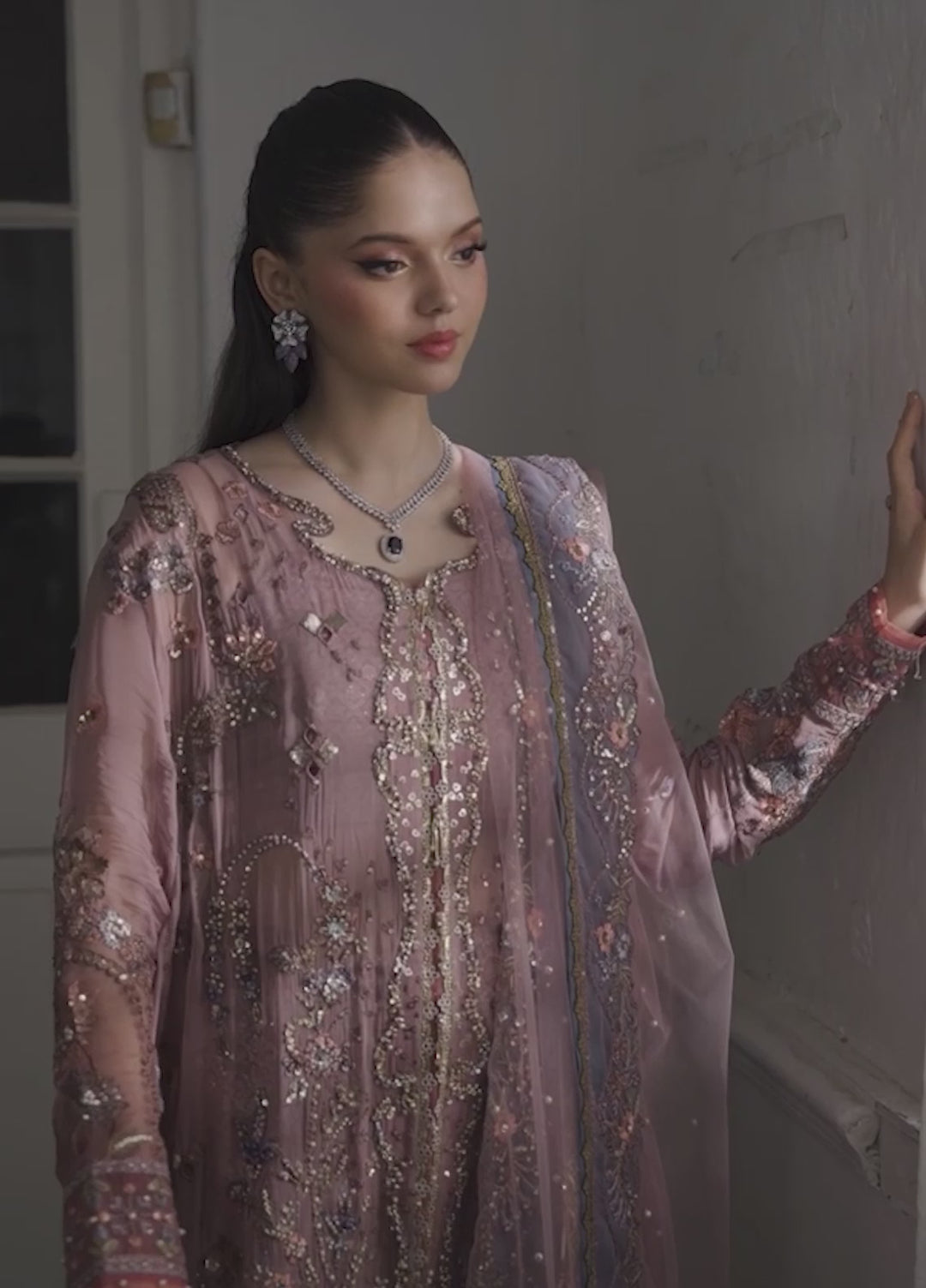 Shaam Shandar By Mushq Luxury Chiffon Unstitched 3 Piece Suits MQ25SC D-9 Roop Rangoli - Festive Collection