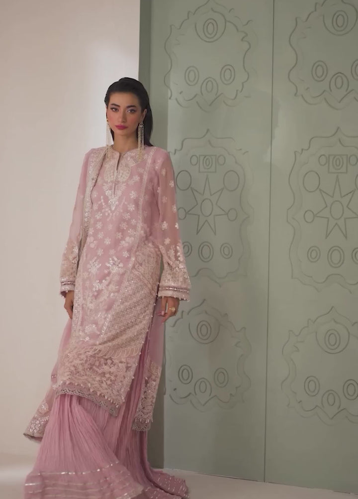 Xenia Embroidered Chiffon Suits Unstitched 3 Piece XE25LU D-02 Anira - Formals Collection