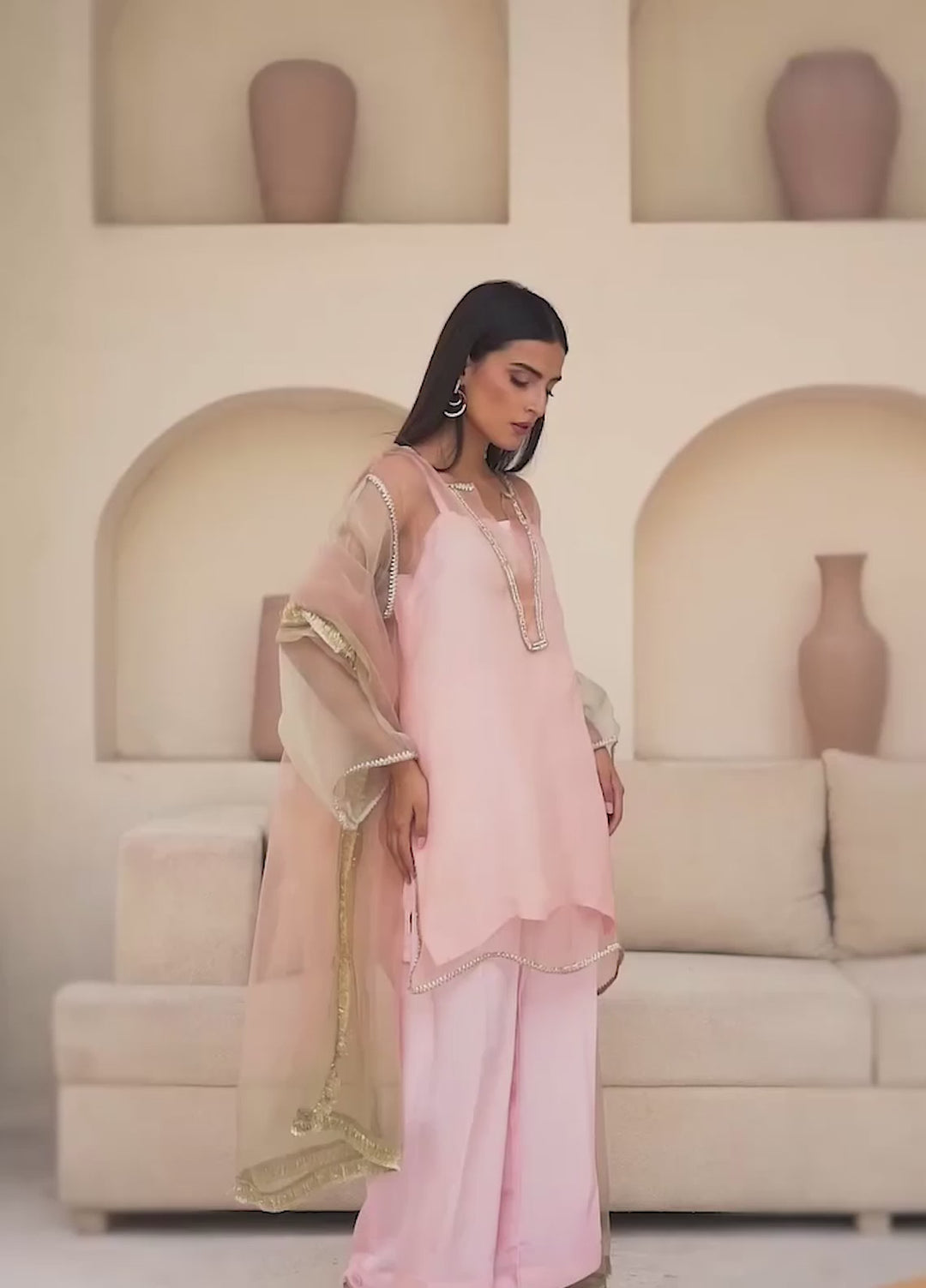 Irtiqa by Anayra Amal RTW Solids Organza 3 Piece Suit Suffuse Festive Collection