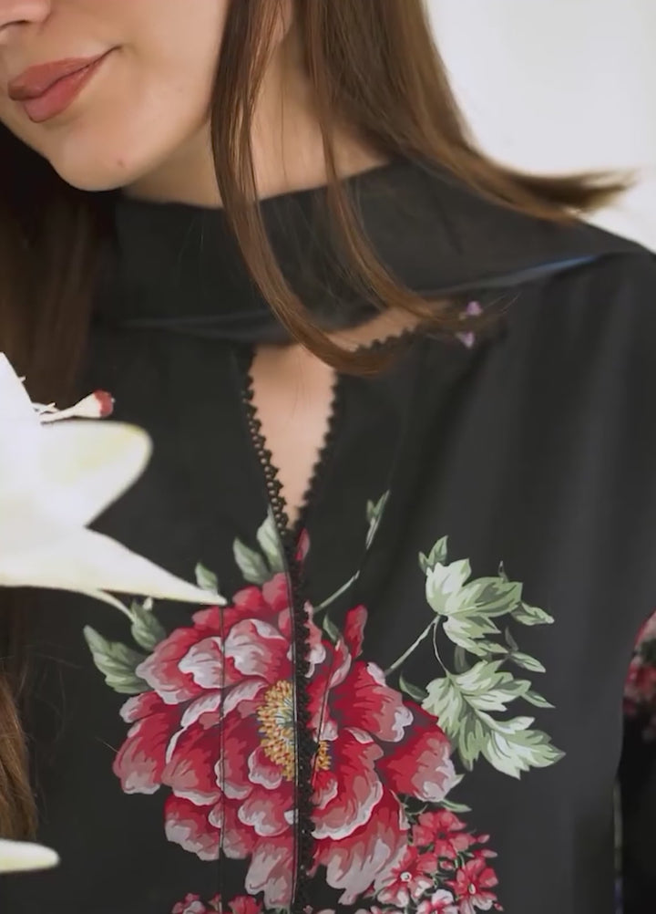 Blossom Hour by Jahaan RTW Printed Crepe 3 Piece Suit Noctis Casual Collection