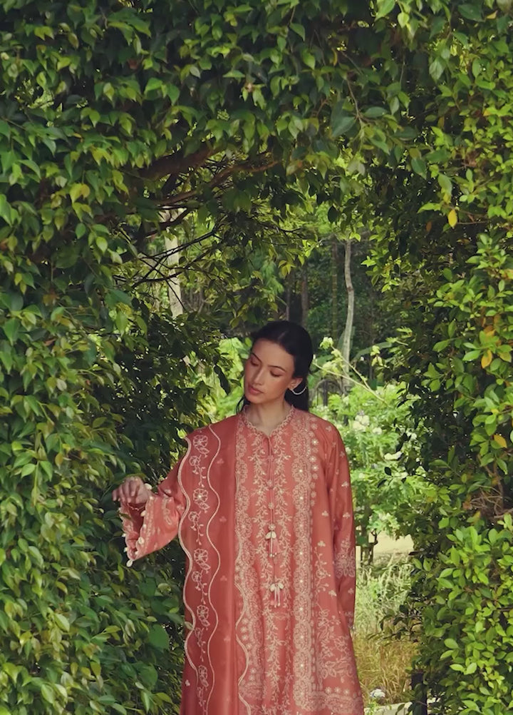 Cross Stitch Unstitched Embroidered Lawn 3 Piece Suit CS26ULE Amber Mist - Eid Collection
