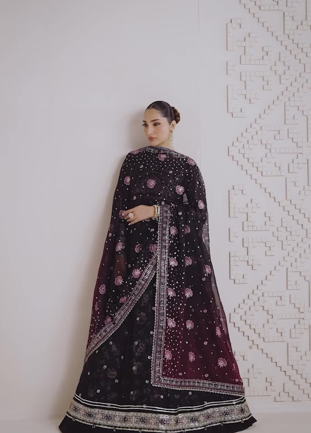 Xenia Formal Luxury Unstitched Embroidered Chiffon Suits 3 Piece XE25FL XF-1020 Nagira - Formals Collection