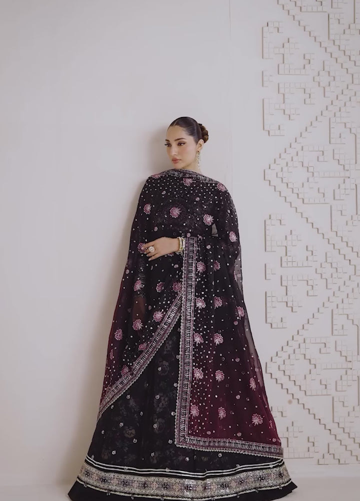 Xenia Formal Luxury Unstitched Embroidered Chiffon Suits 3 Piece XE25FL XF-1020 Nagira - Formals Collection