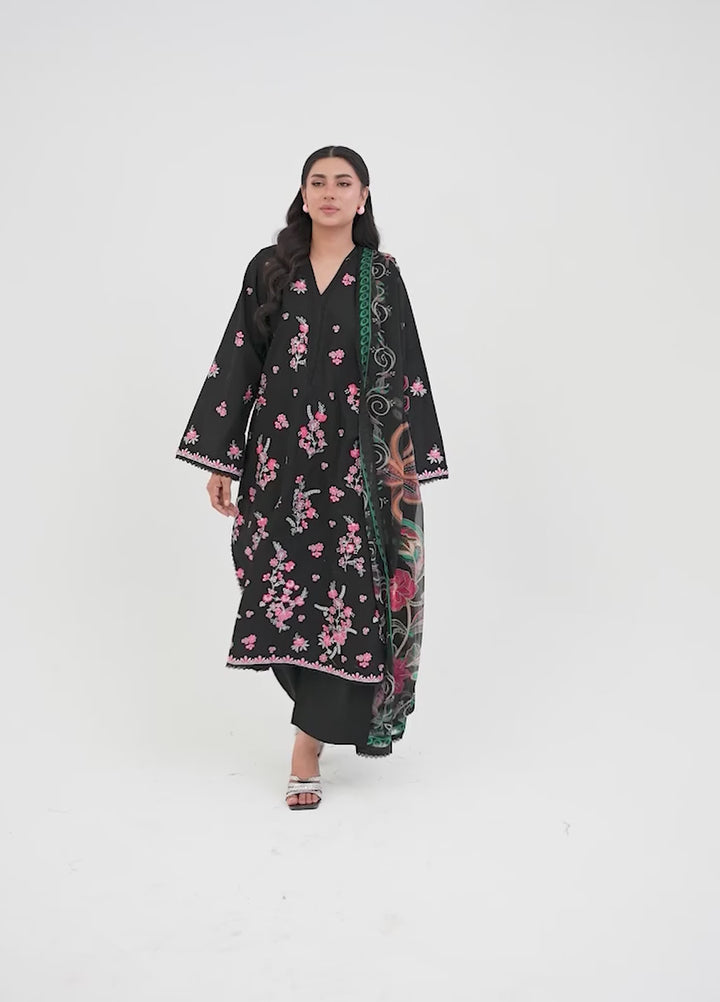 Ileen by naba bilal Unstitched Embroidered Lawn 3 Piece Suit IN26UEL AYZEL - Casual Collection