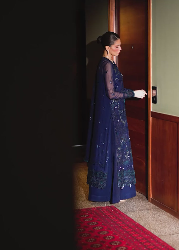 Elaya Luxury by Nureh Unstitched Chiffon Embroidered 3 Piece Suit NU26EL NEL-87 - Festive  Collection