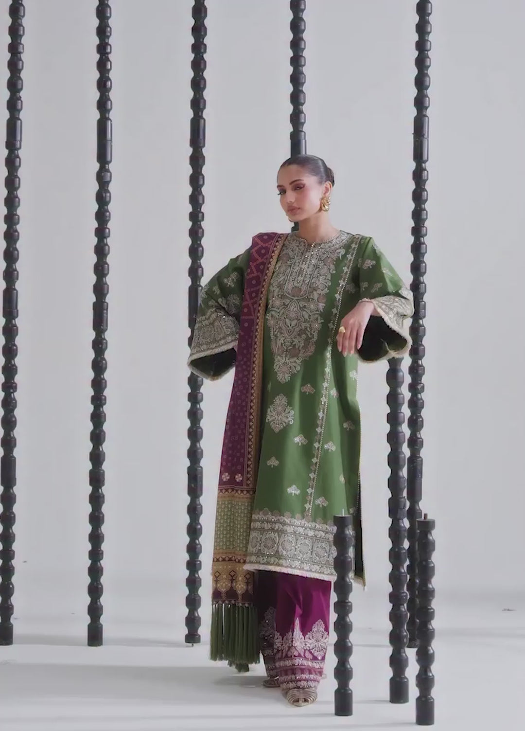 Amour by Bin Ilyas Unstitched Embroidered Lawn 3 Piece Suit BI26ULA 183B - Festive Collection