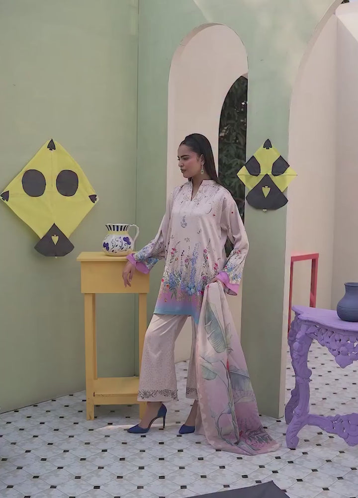 Printnation by Anayra Amal RTW Printed Poly Raw Silk 3 Piece Soft Static - Casual Collection