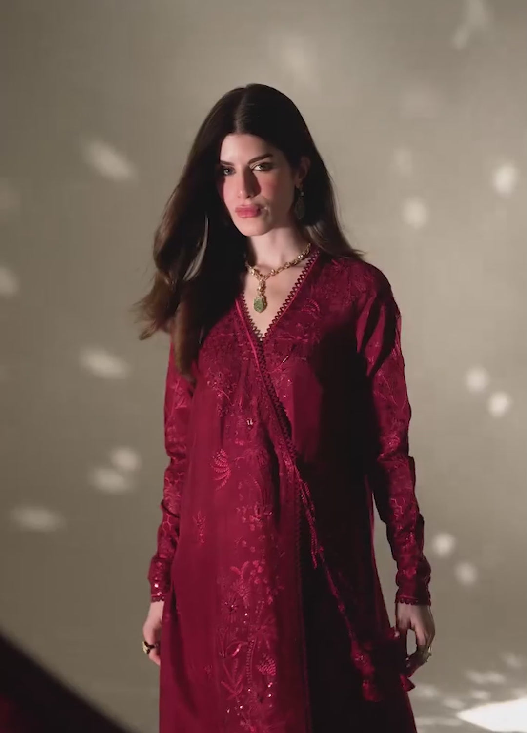 The Silk by Nureh Unstitched Embroidered Premium Silk 3 Piece Suit NU26USF S-32 - Festive Collection