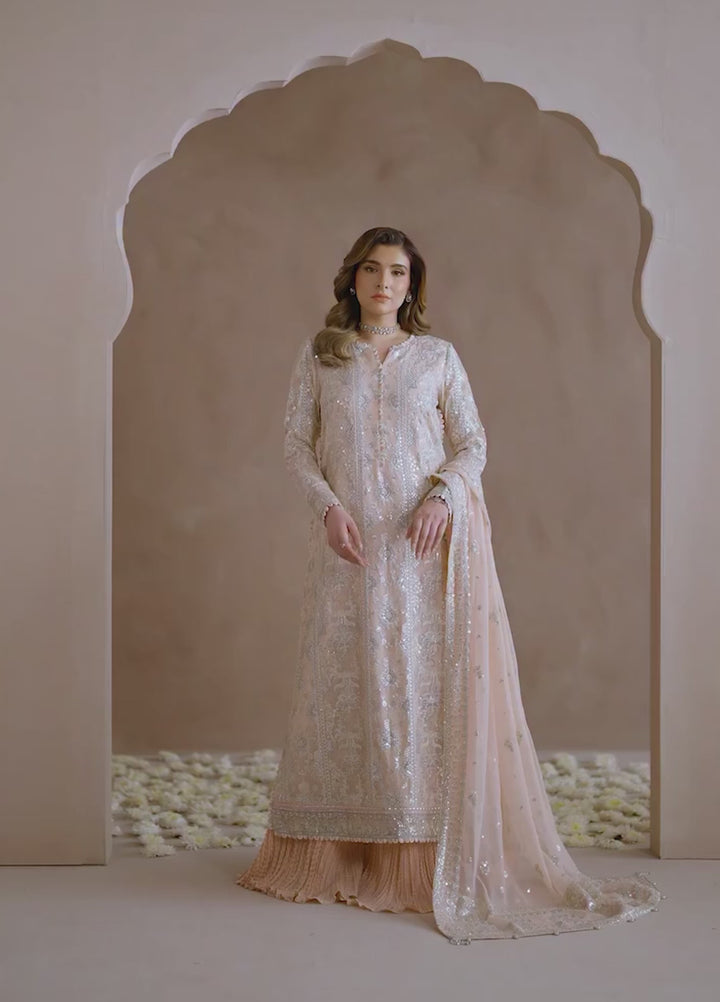 Neorah by Xenia Formals Unstitched Chiffon Embroidered 3 Piece Suit XE26UN D-6 IDRAK - Festive Collection