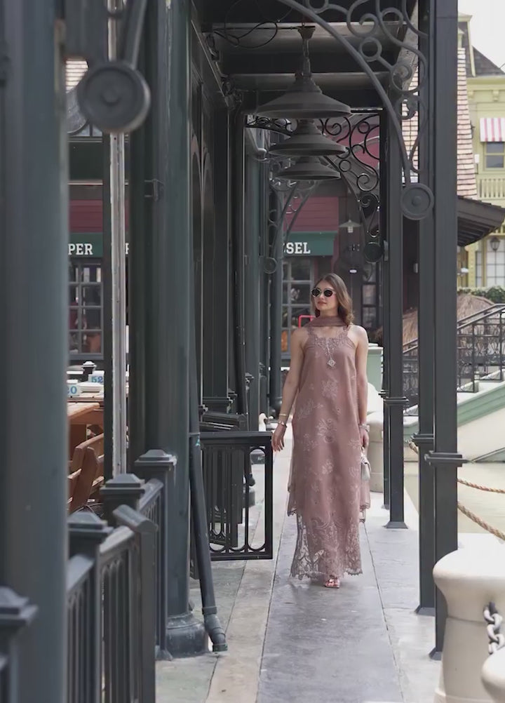 Noor Luxe by Saadia Asad Unstitched Chikankari Embroidered Lawn 3 Piece Suit SA26UNL D-12 MOIRELLE - Summer Collection