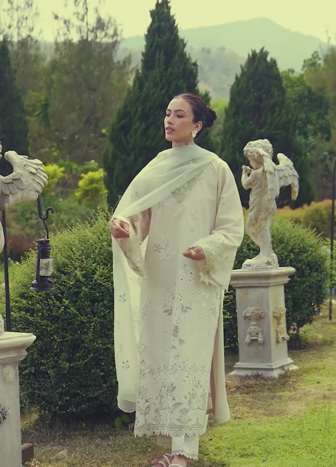Cross Stitch Unstitched Embroidered Lawn 3 Piece Suit CS26ULE Pearl Sage - Eid Collection