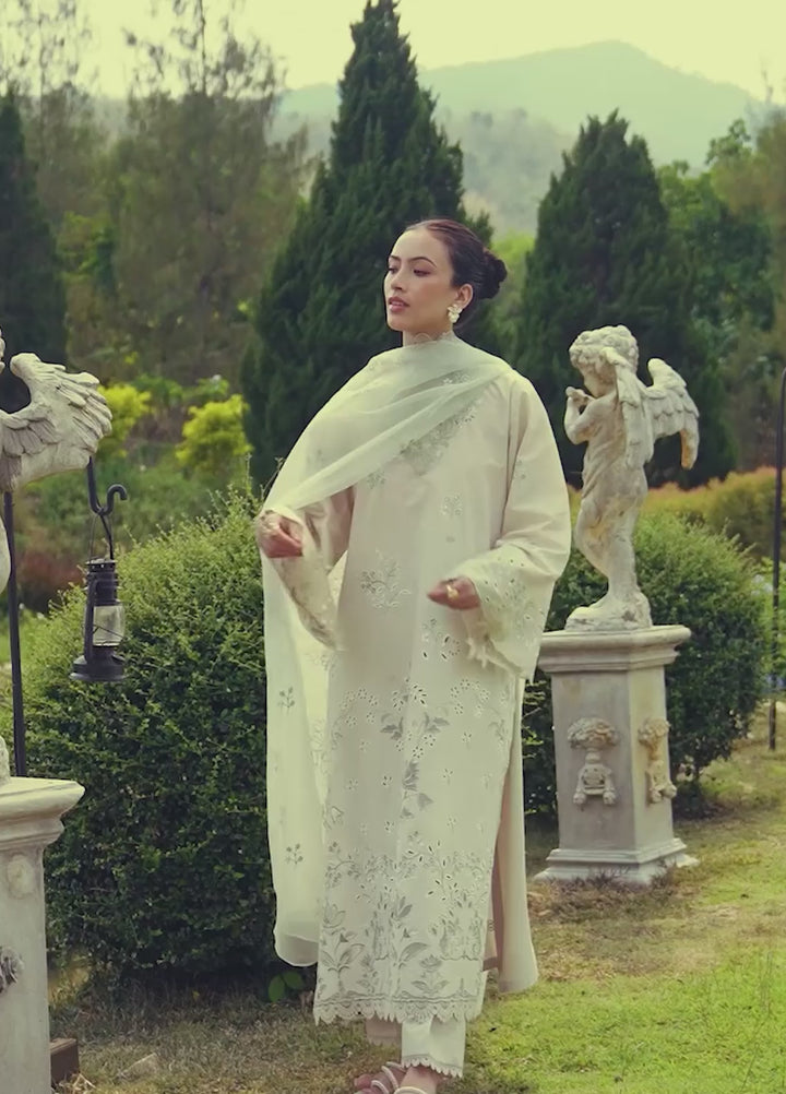 Cross Stitch Unstitched Embroidered Lawn 3 Piece Suit CS26ULE Pearl Sage - Eid Collection