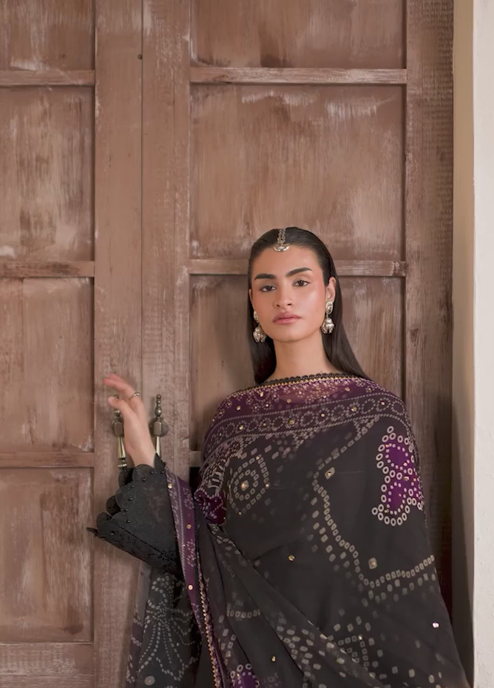 Bazar by Nureh Unstitched Chikankari Lawn 4 Piece Suit NU26UNL NE-257 - Eid Collection