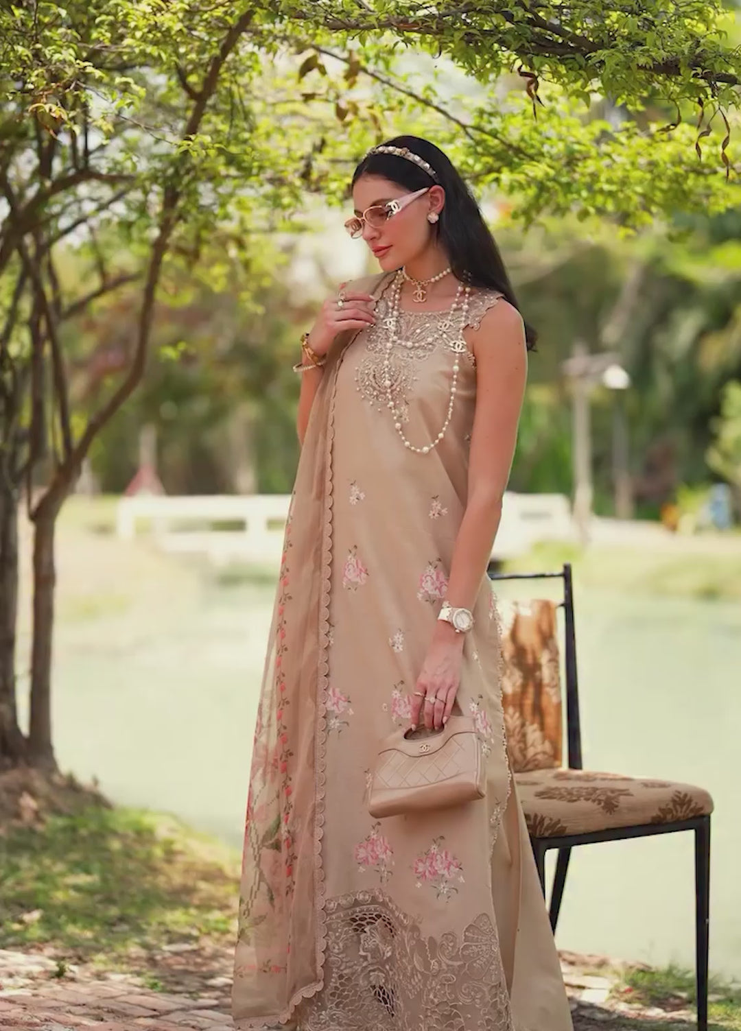 Noor Luxe by Saadia Asad Unstitched Embroidered Lawn 3 Piece Suit SA26ULNE D13 - Eid Collection
