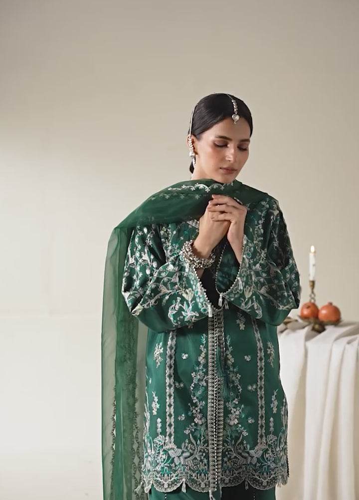 Lune Des Fleurs by Enzo RTW Embroidered Korean Silk 3 Piece Suit MIRELLE Festive Collection