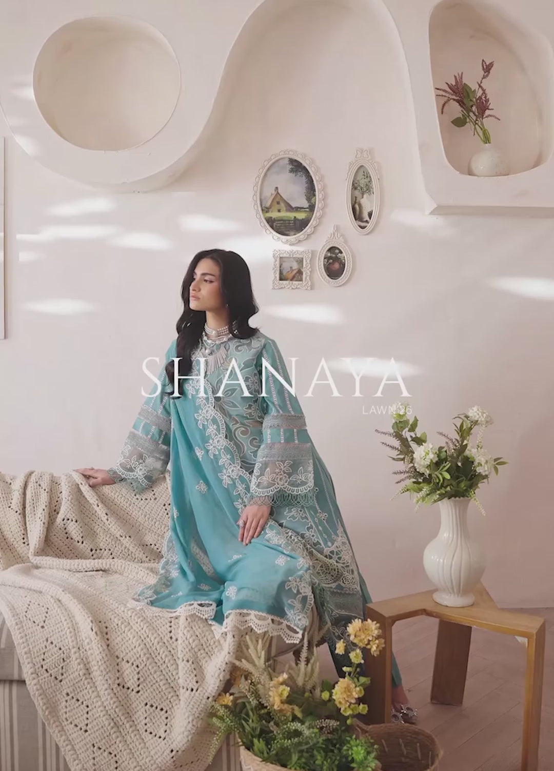 Shanaya by Mahnur Unstitched Lawn Embroidered 3 Piece Suit MN26US SN-06 - Summer Collection