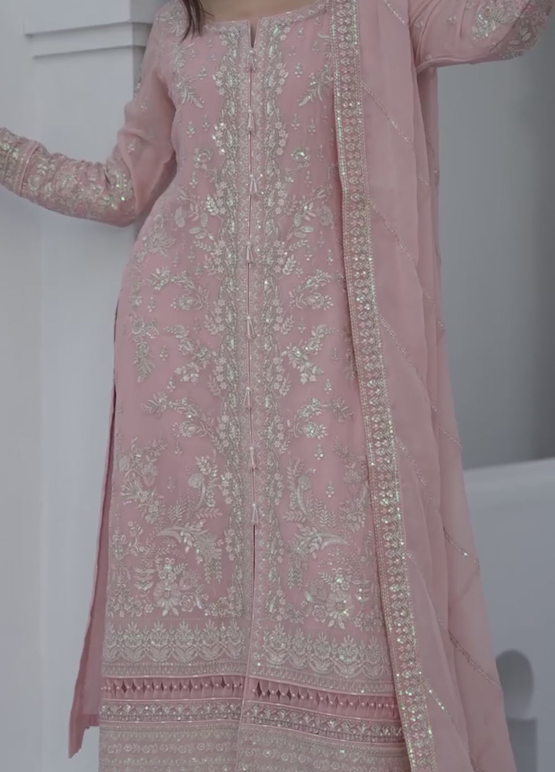 Maeri by Gulaal Unstitched Embroidered Chiffon 4 Piece Suit GL26UMC Perle D-44 - Festive Collection