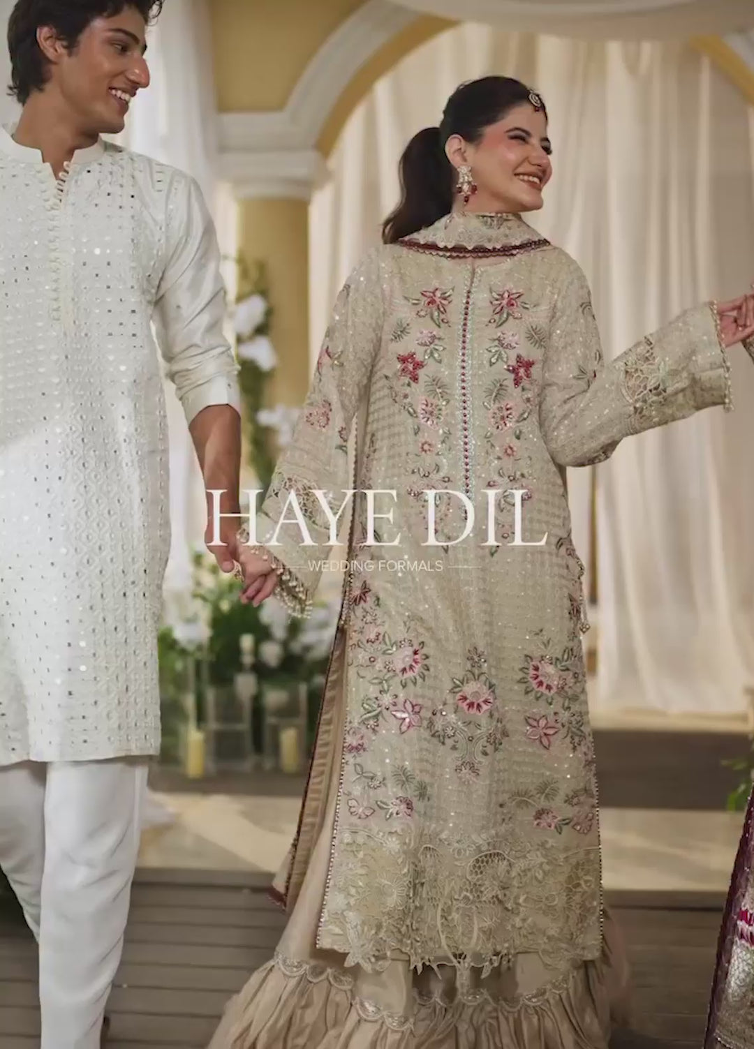Haye Dil by Sahane Embroidered Khaddi Net Suits Unstitched 4 Piece SNE25HD CT 29004 Veil of Romance - Formals Collection