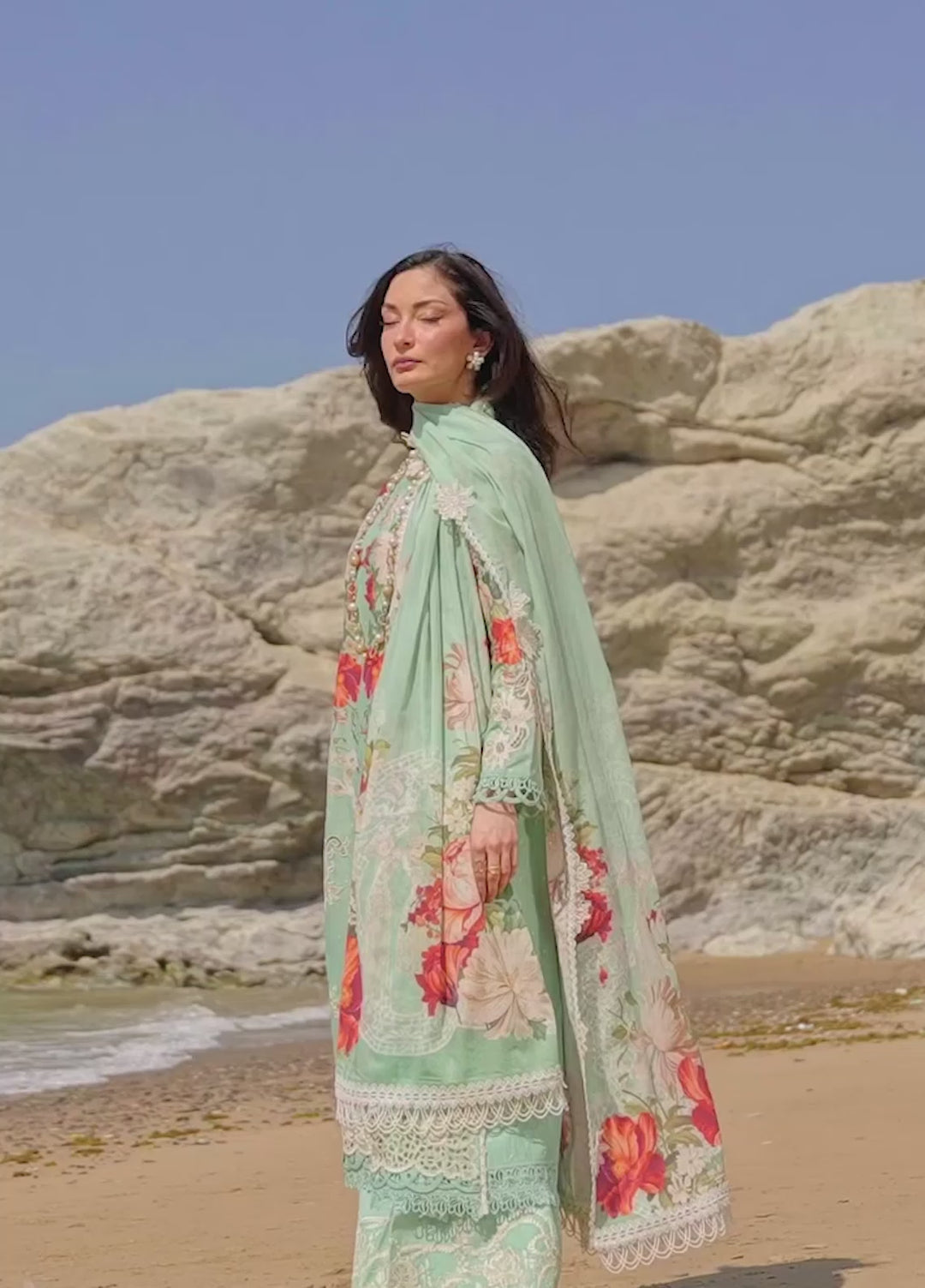 Summer Dream by Manara Unstitched Embroidered Lawn 3 Piece Suit MN26USDL Marina-11 - Casual Collection