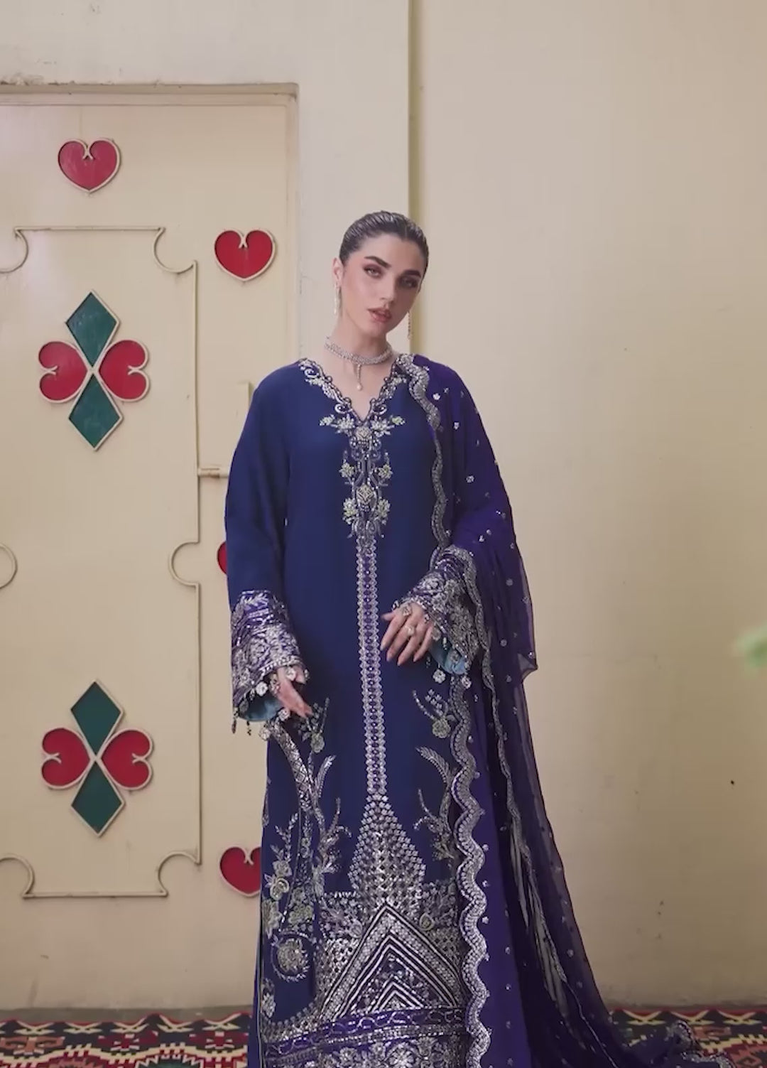 Mahenoor by Roheenaz Unstitched Embroidered Raw Silk 3 Piece Suit RN26UMR Husn Ara RUNES260103 - Festive Collection